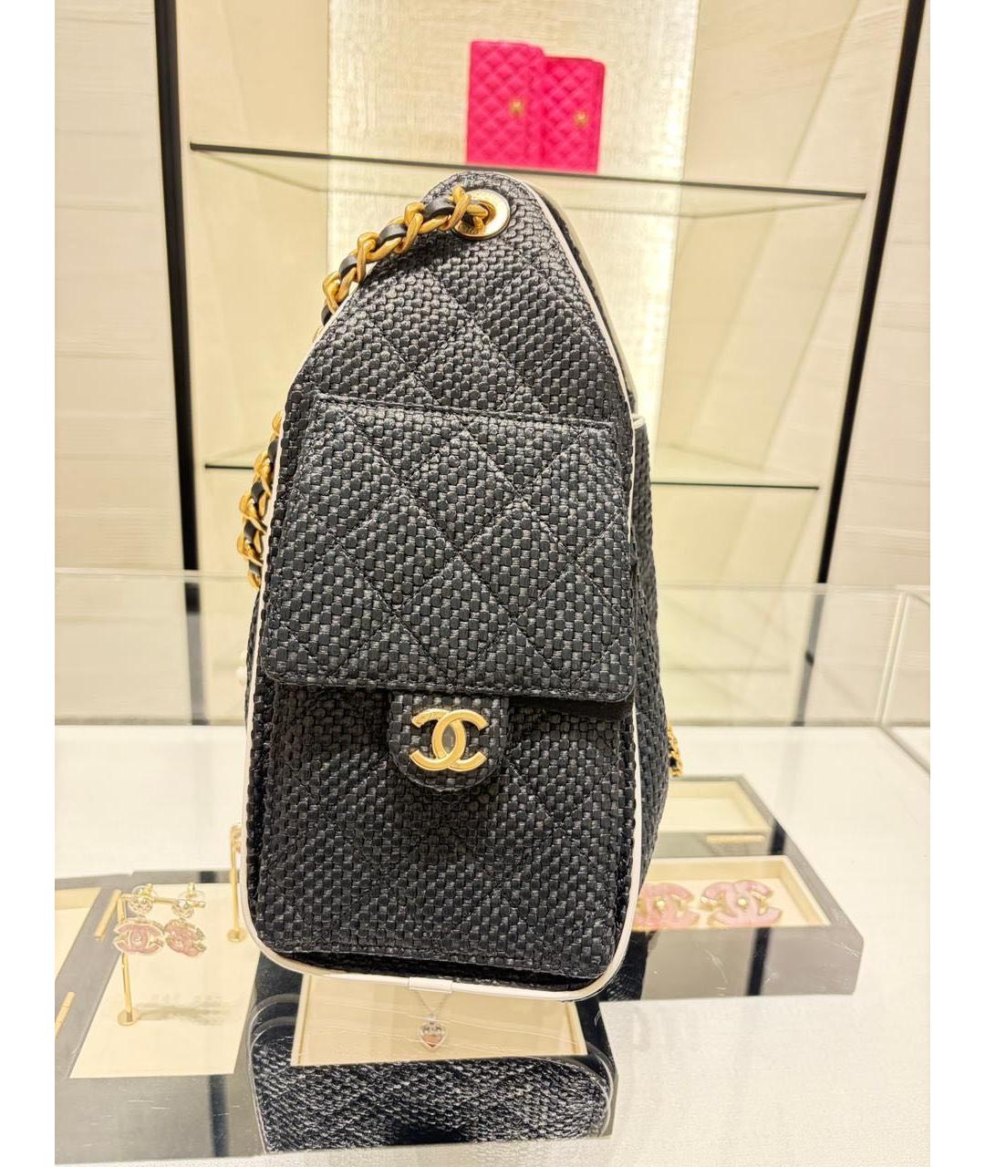 CHANEL Черная сумка через плечо, фото 4