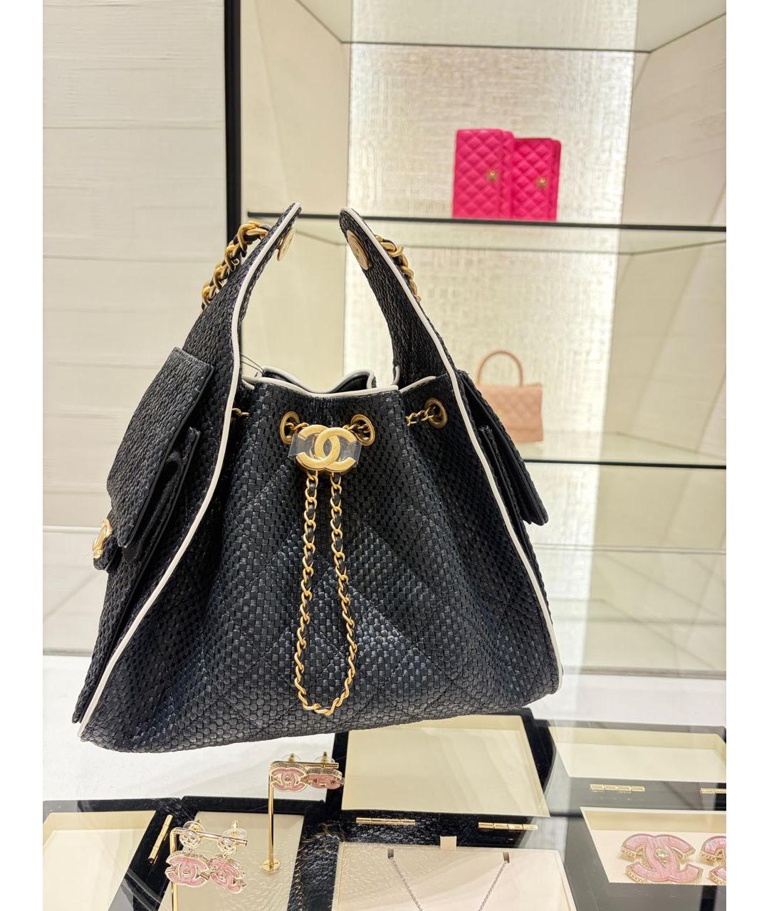 CHANEL Черная сумка через плечо, фото 6