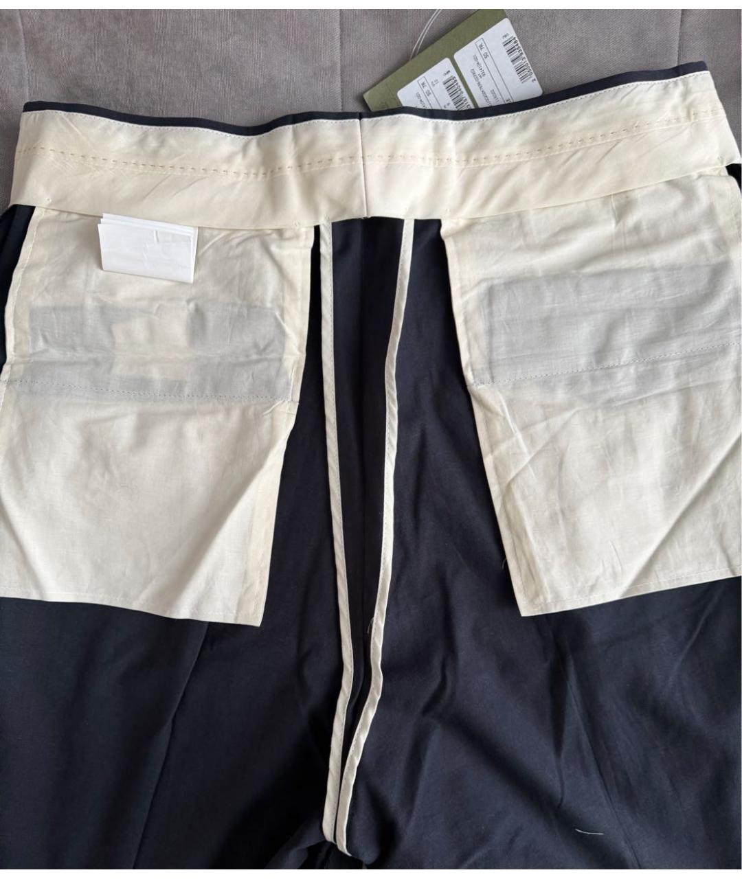 CORNELIANI Темно-синие хлопковые классические брюки, фото 3