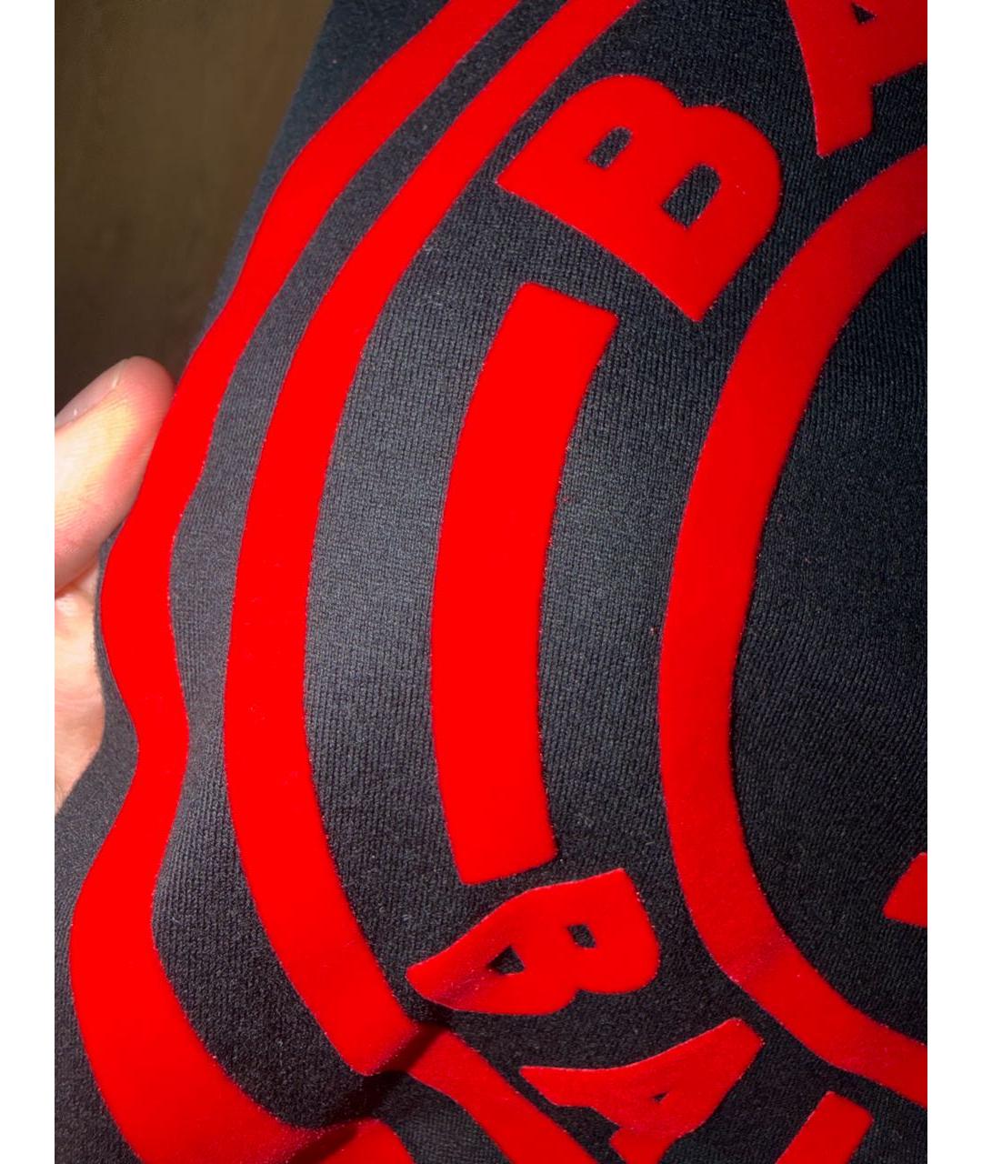 BALMAIN Черная хлопковая футболка, фото 3