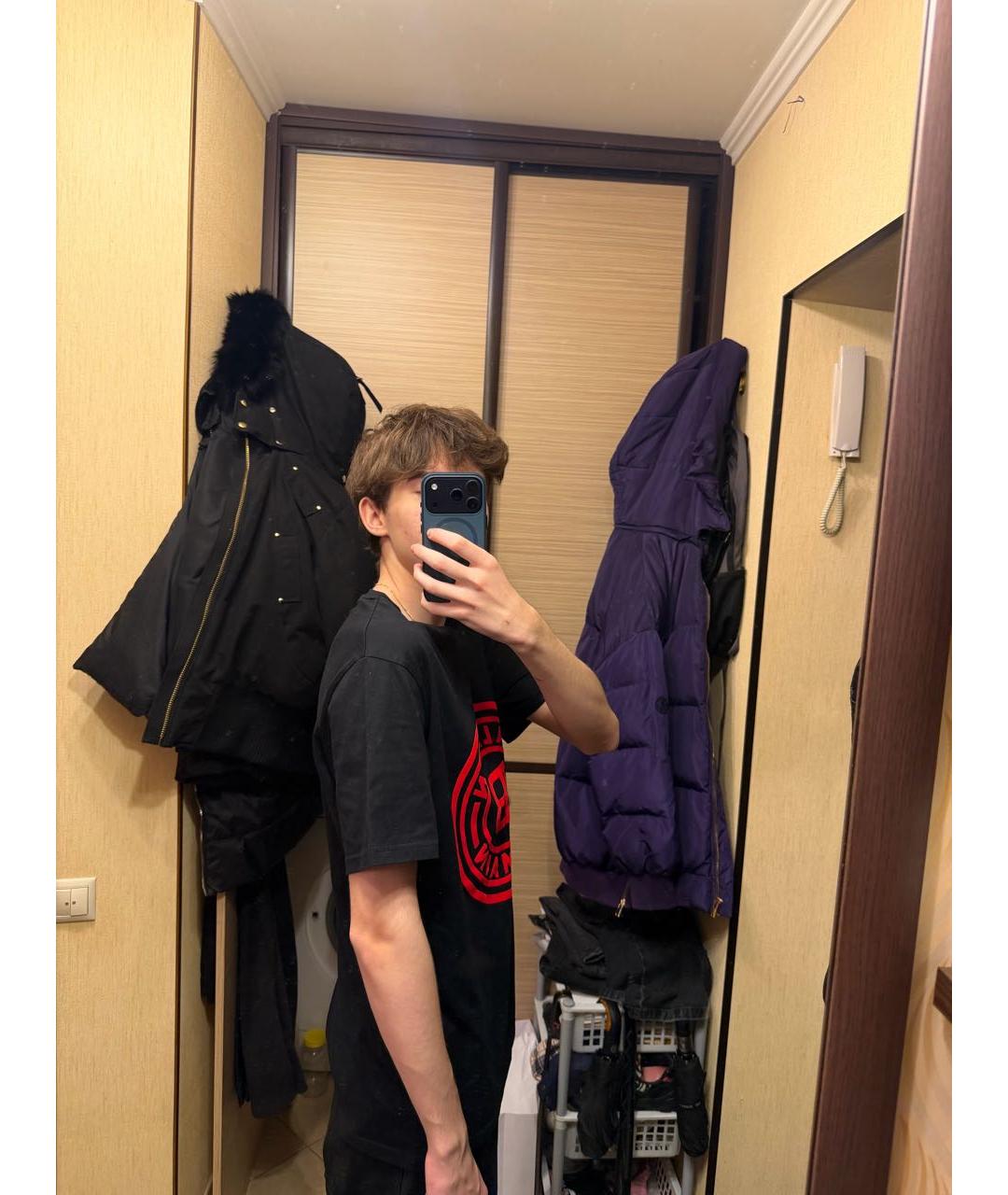 BALMAIN Черная хлопковая футболка, фото 2