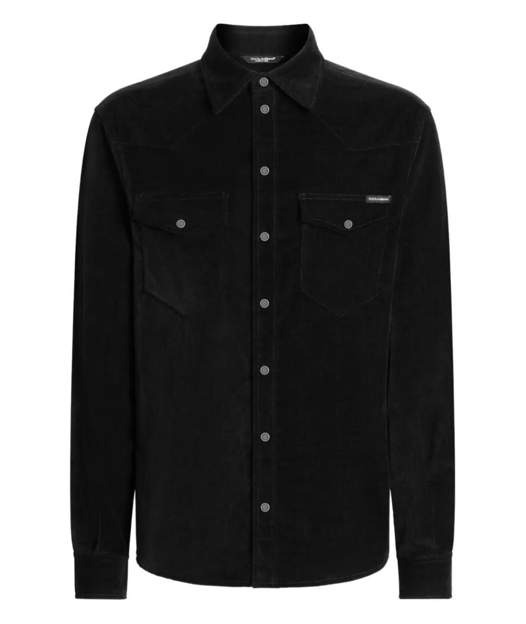 DOLCE&GABBANA Черная хлопковая кэжуал рубашка, фото 1