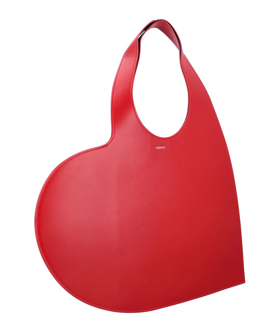 COPERNI Красная кожаная сумка с короткими ручками, фото 2
