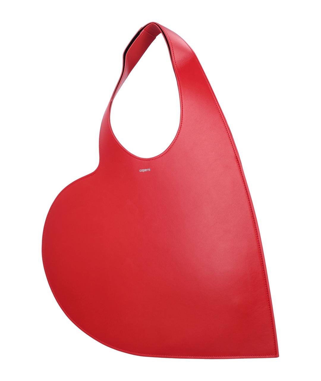 COPERNI Красная кожаная сумка с короткими ручками, фото 3