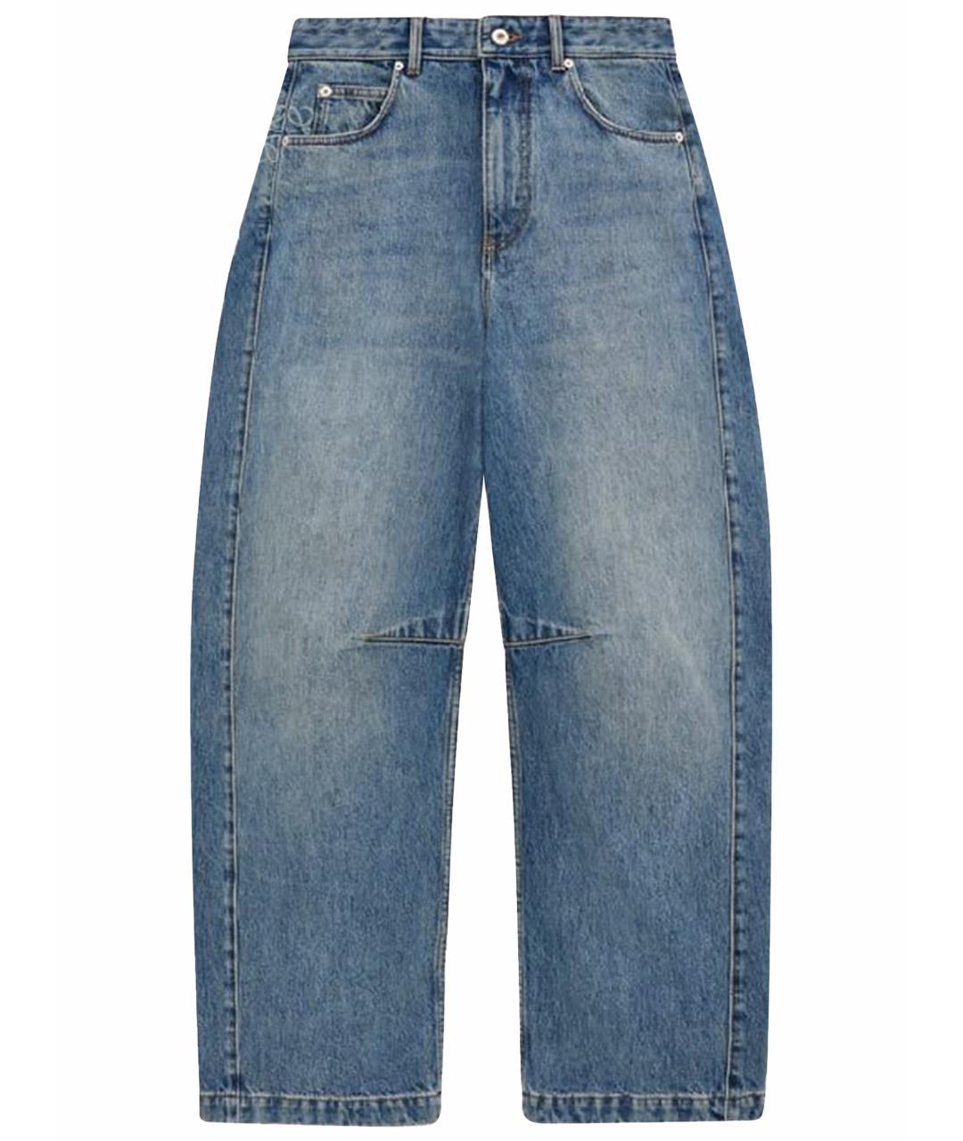 LOEWE Голубые хлопковые прямые джинсы, фото 1