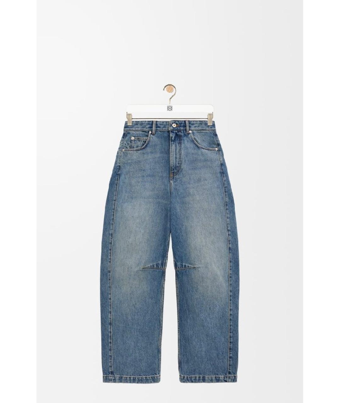 LOEWE Голубые хлопковые прямые джинсы, фото 5