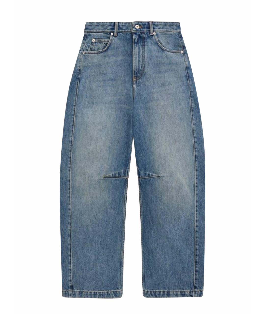 LOEWE Голубые хлопковые прямые джинсы, фото 1