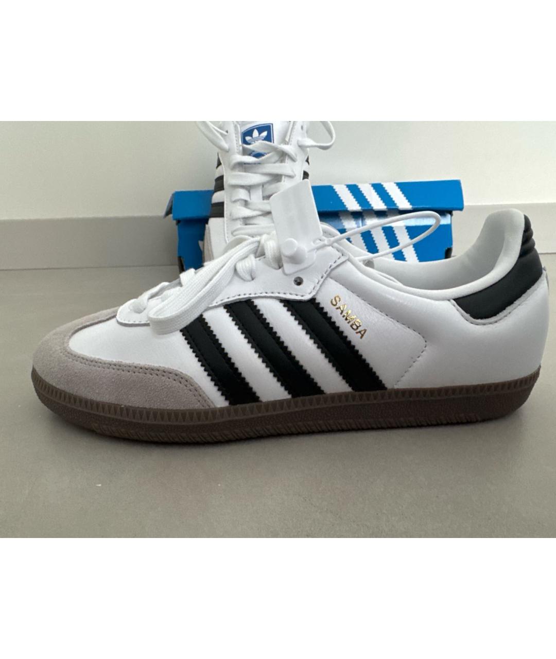 ADIDAS Белые кожаные кеды, фото 5