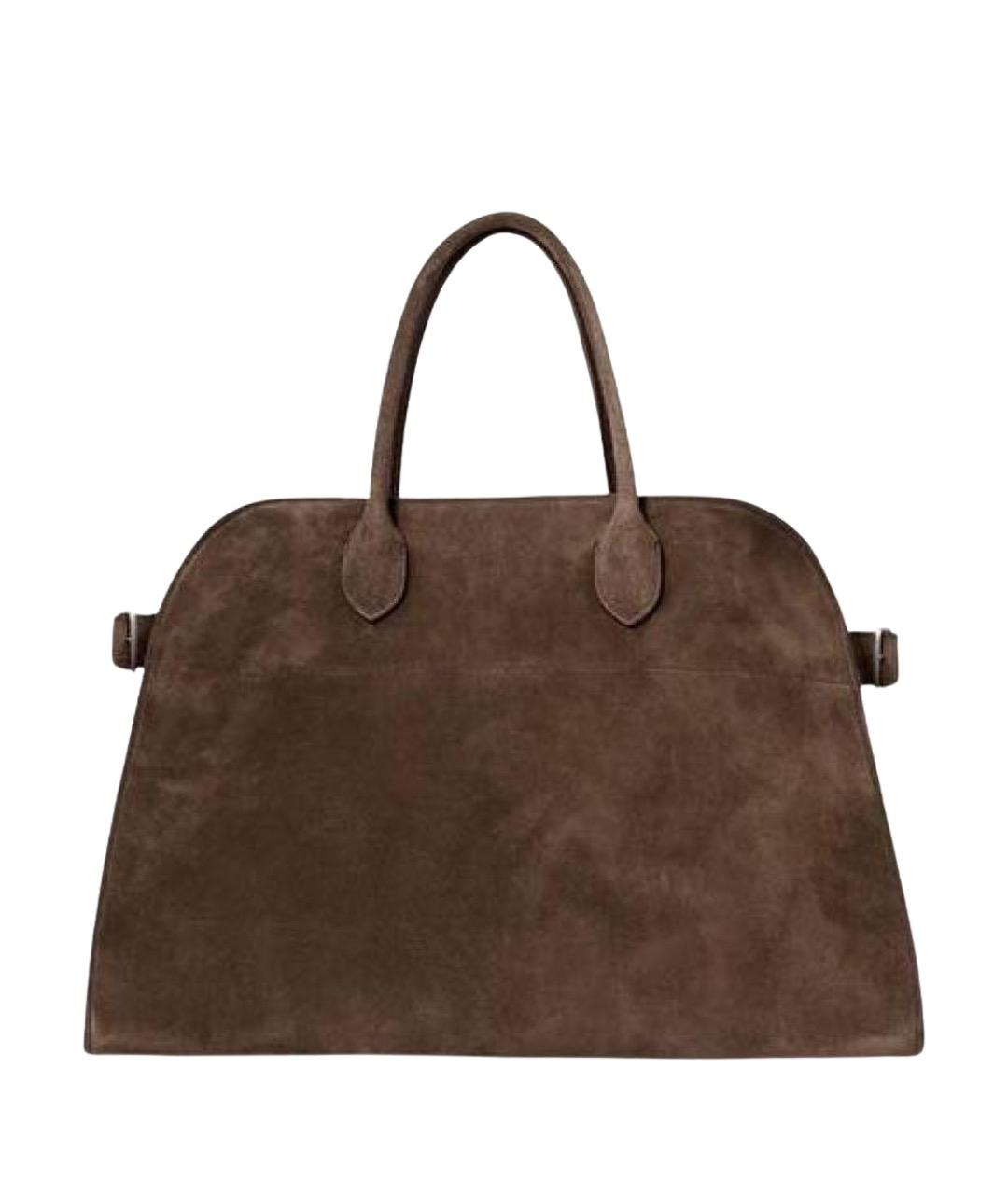 THE ROW Коричневая замшевая сумка с короткими ручками, фото 1