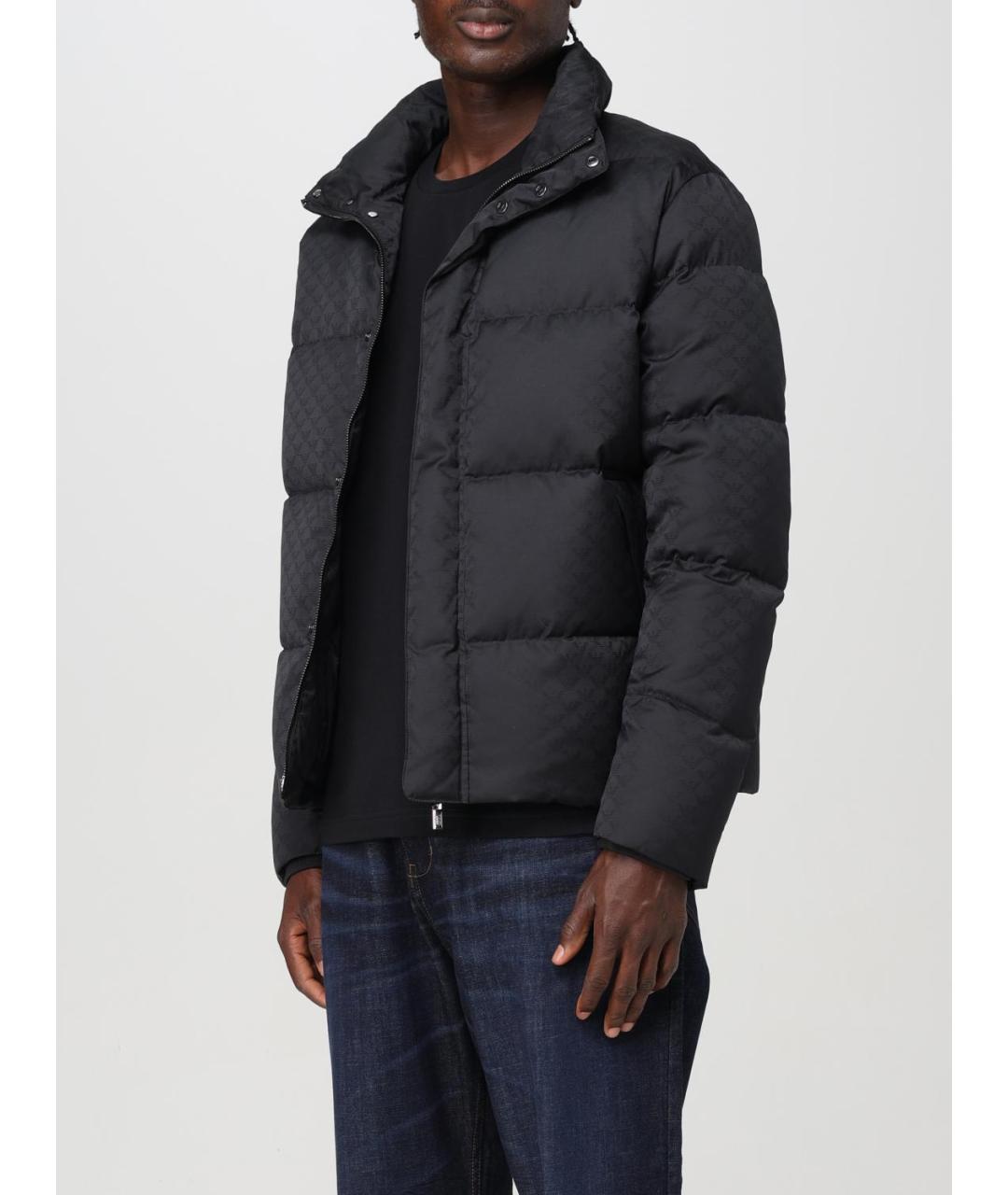 EMPORIO ARMANI Черный полиэстеровый пуховик, фото 3