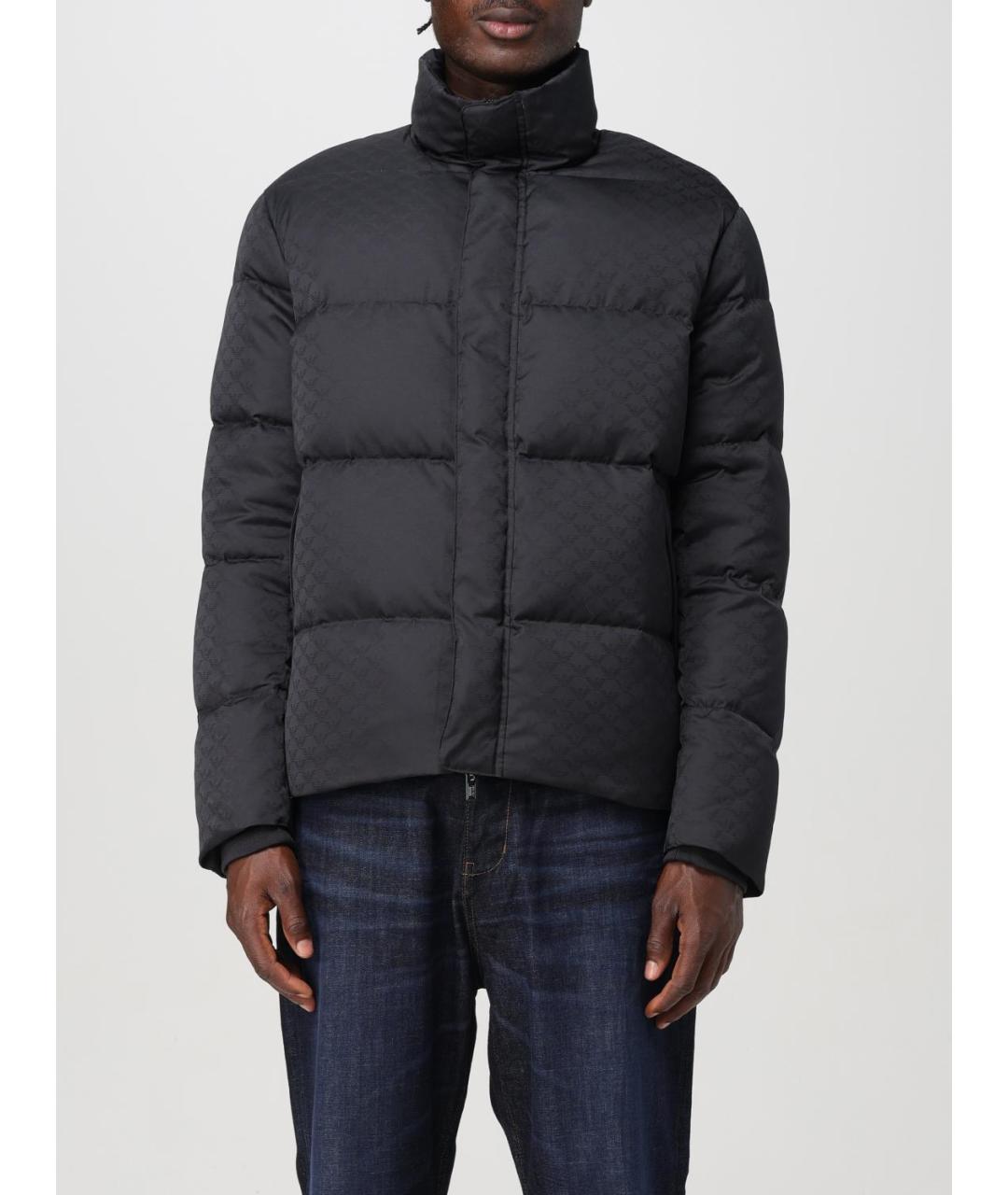 EMPORIO ARMANI Черный полиэстеровый пуховик, фото 5