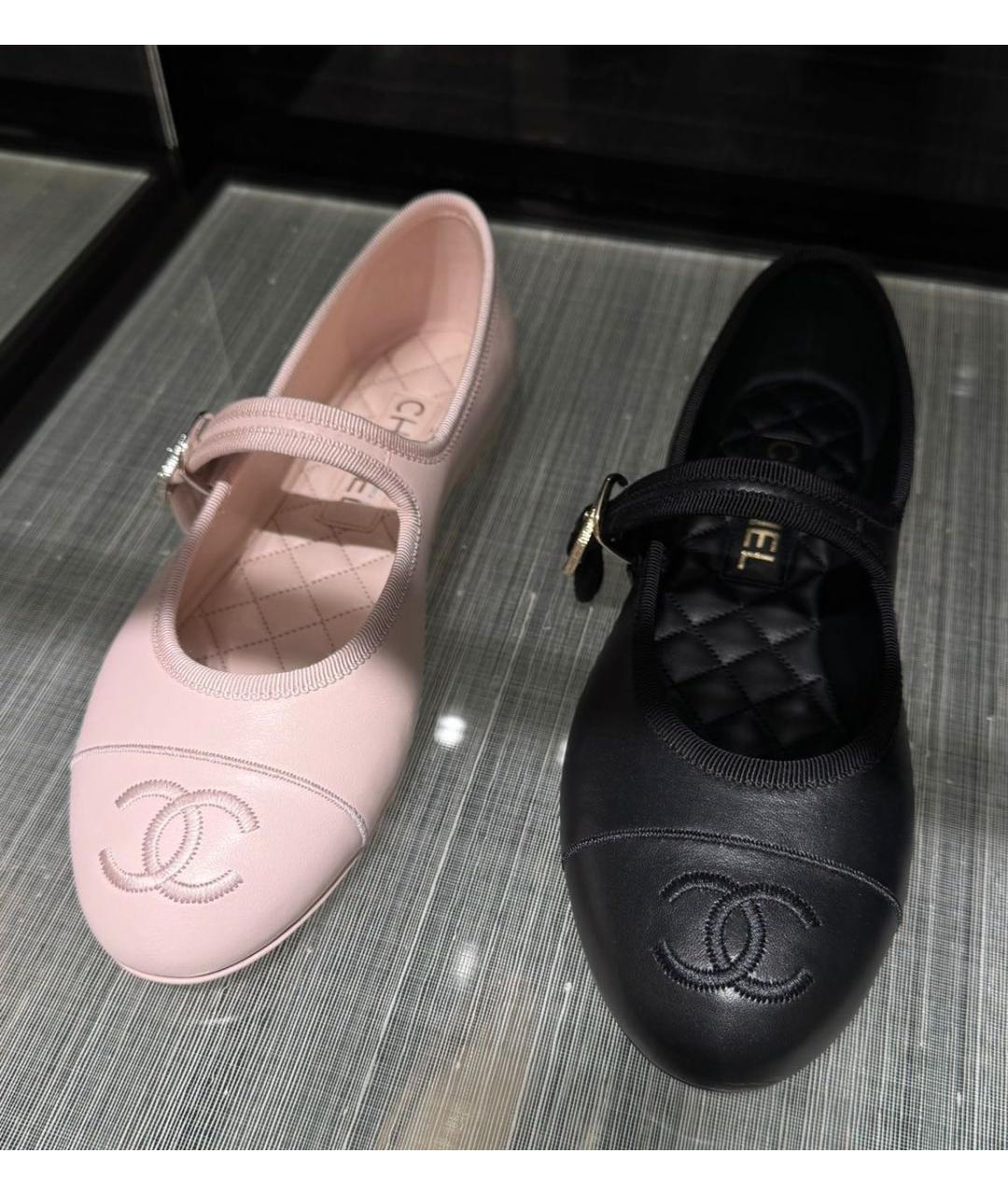 CHANEL Розовые кожаные балетки, фото 4