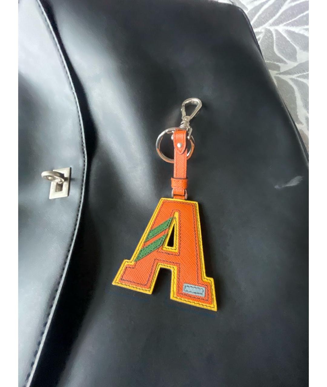 PRADA Оранжевый брелок, фото 4