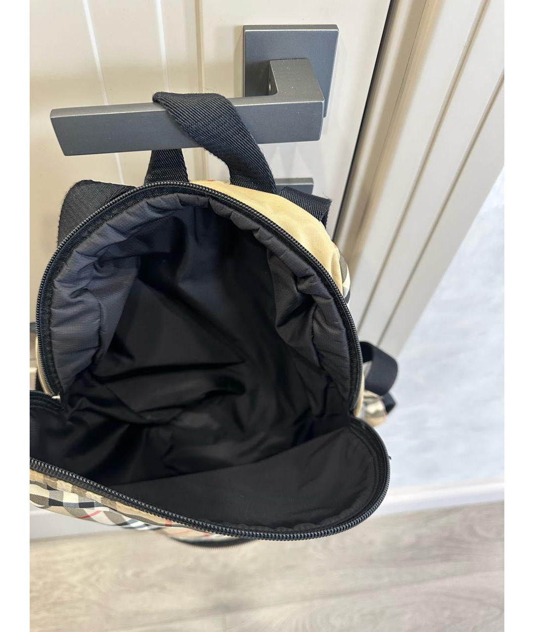 BURBERRY Бежевый тканевый рюкзак, фото 6