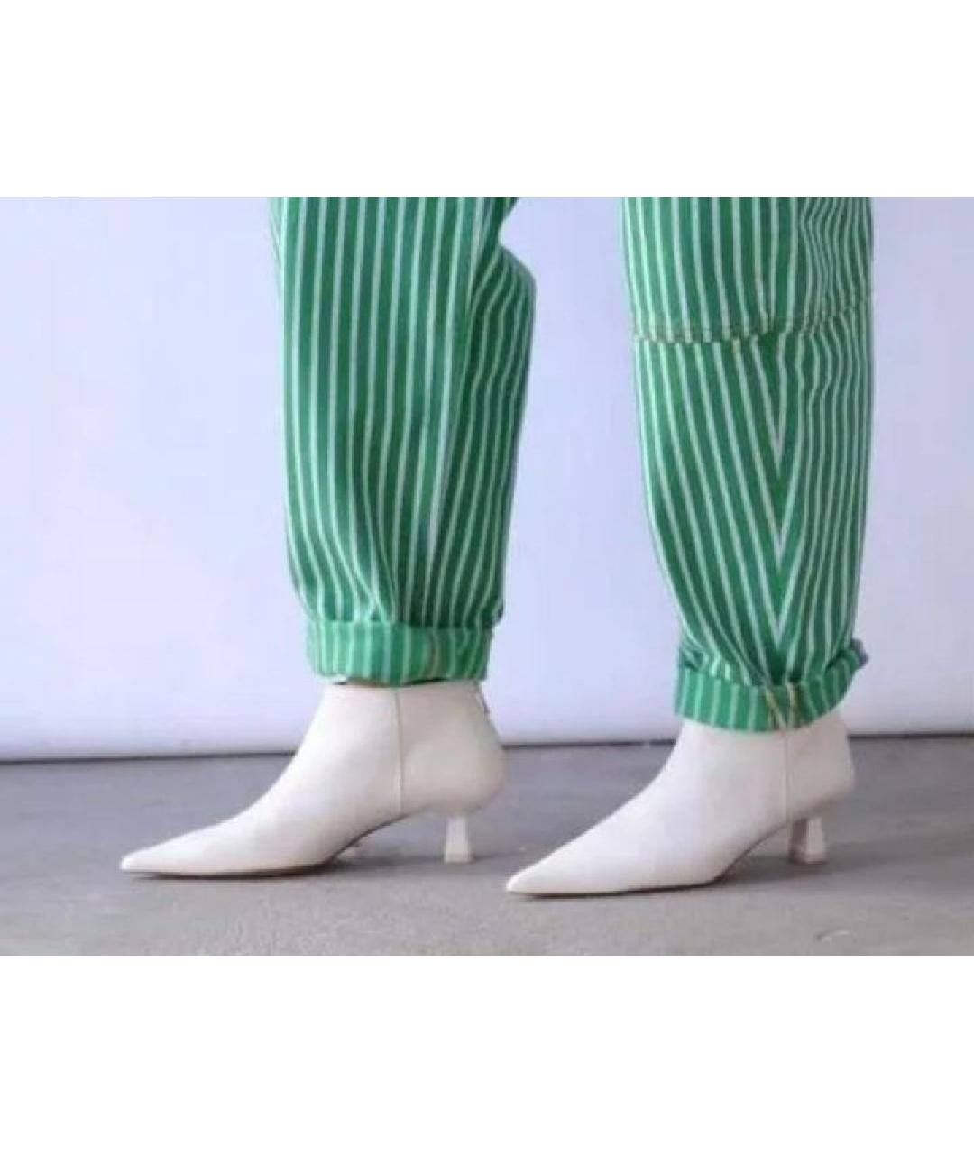 GANNI Бежевые кожаные ботильоны, фото 6