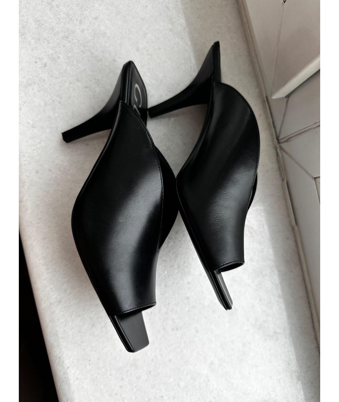 GUCCI Черные кожаные мюли, фото 4