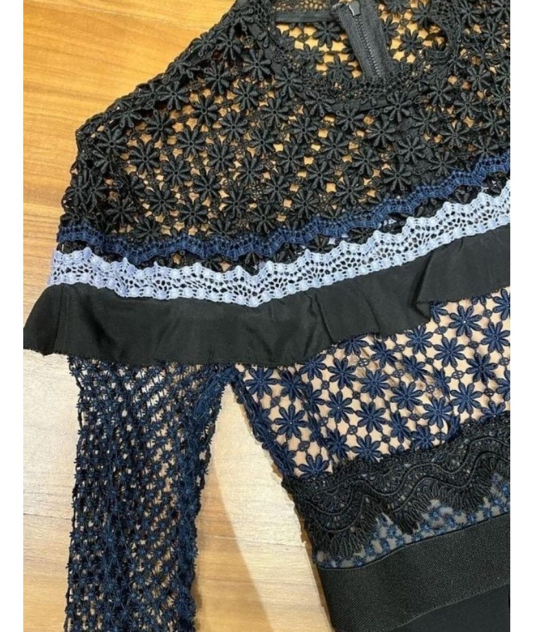 SELF-PORTRAIT Черное коктейльное платье, фото 5