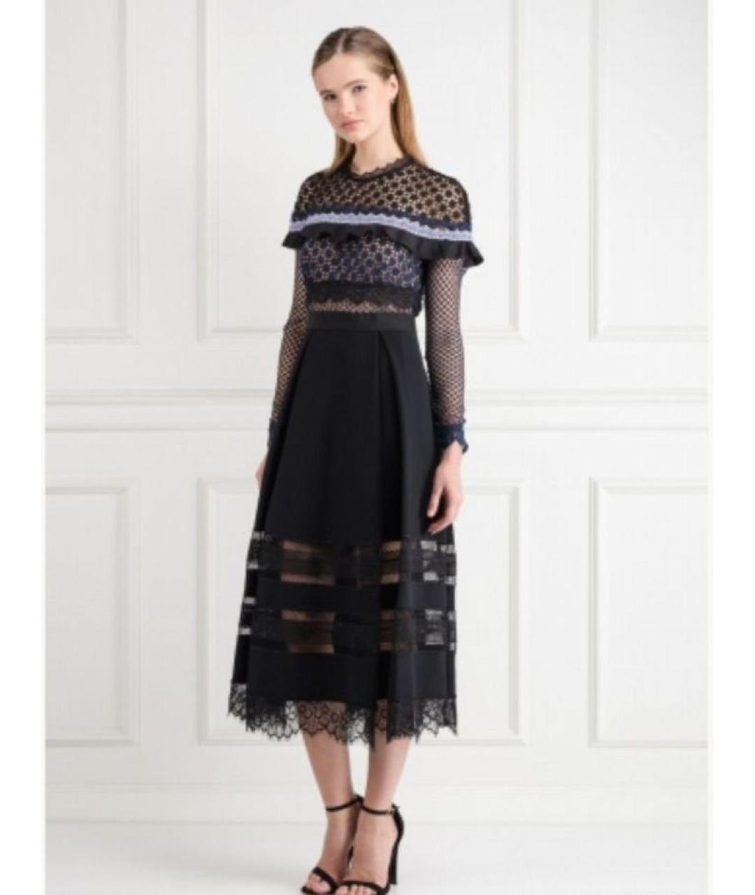 SELF-PORTRAIT Черное коктейльное платье, фото 2