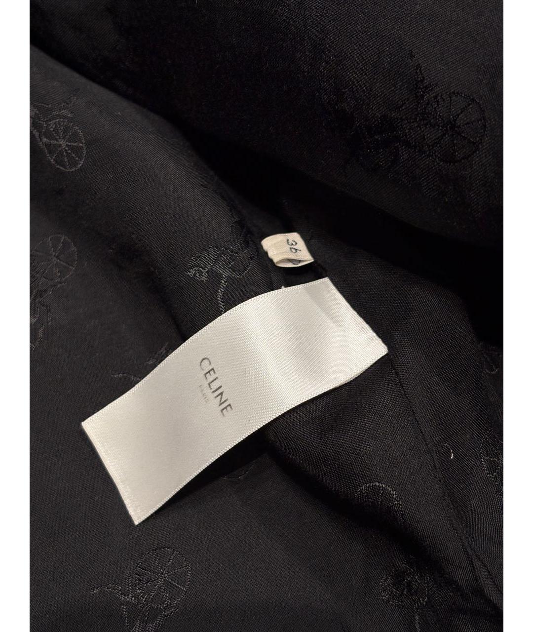 CELINE Черный твидовый жакет/пиджак, фото 4