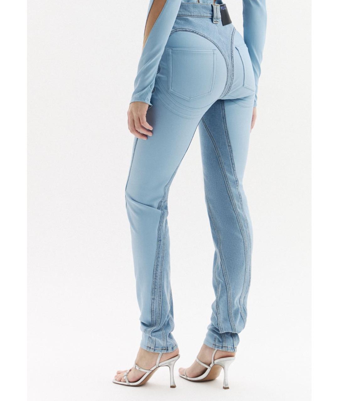 MUGLER Голубые джинсы слим, фото 6