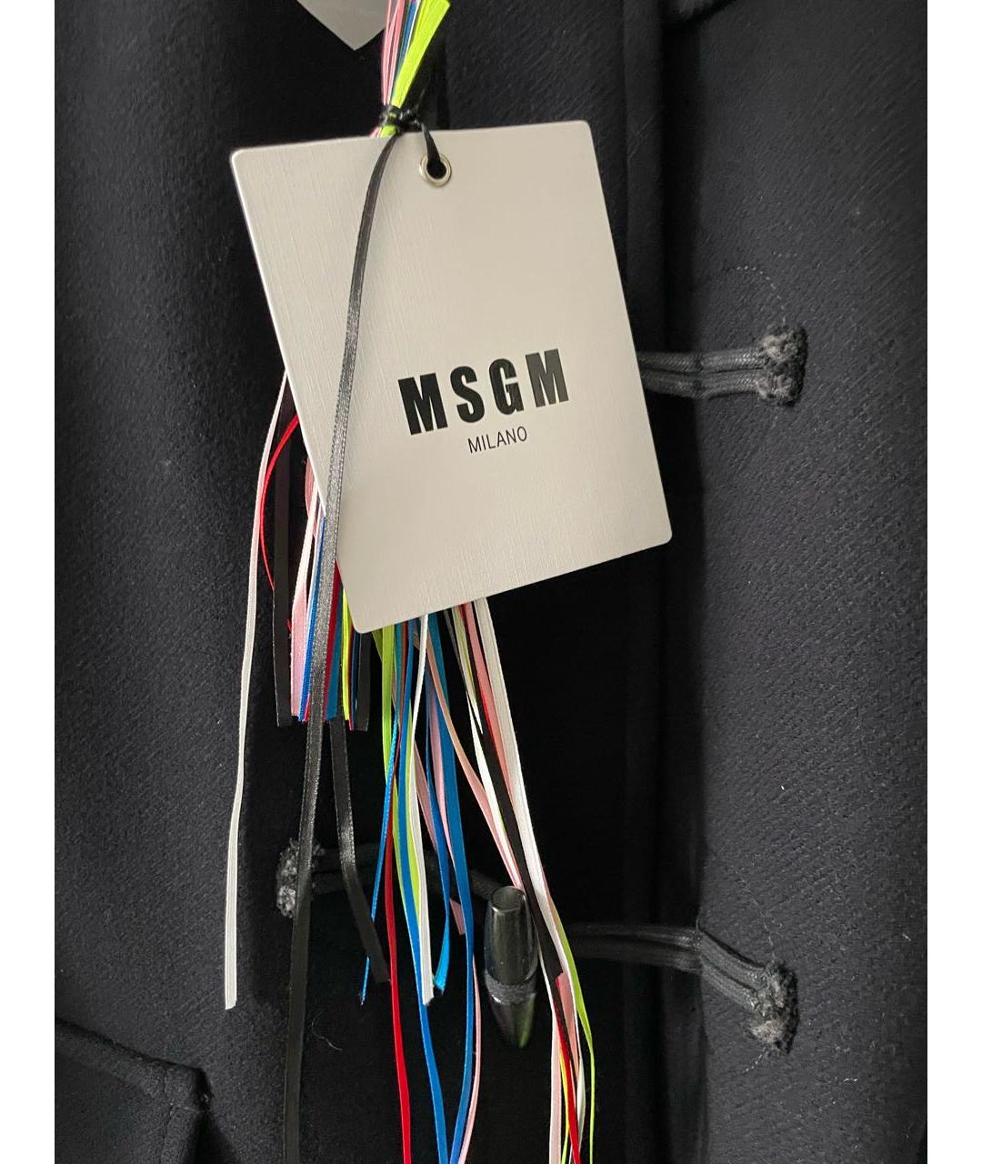 MSGM Темно-синее шерстяное пальто, фото 3