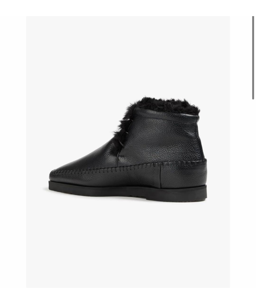 TOTEME Черные кожаные ботинки, фото 3