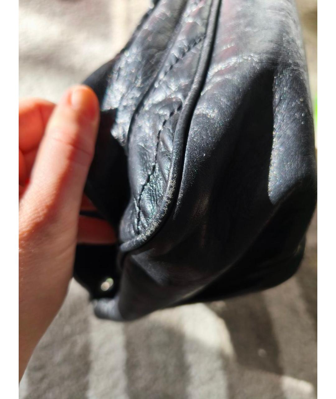 SAINT LAURENT Черная кожаная сумка через плечо, фото 4