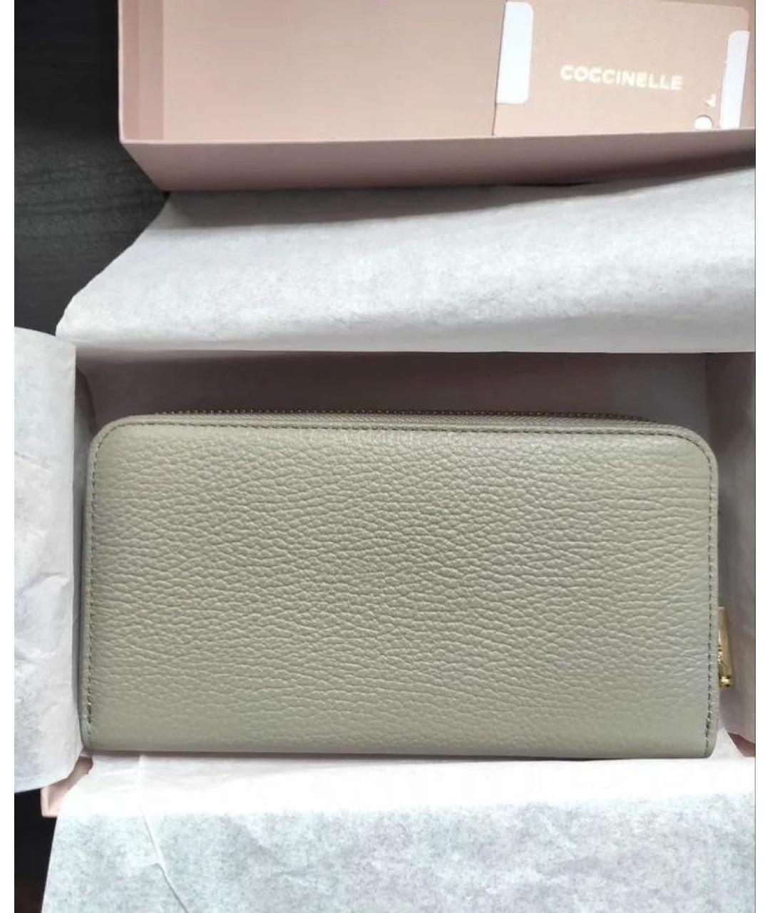 COCCINELLE Серый кожаный кошелек, фото 5