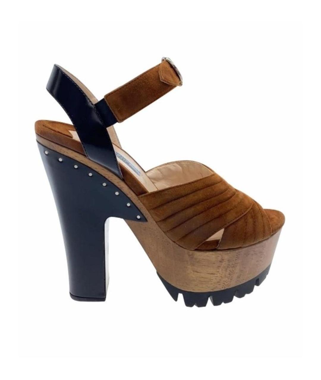 PRADA Мульти кожаные босоножки, фото 1