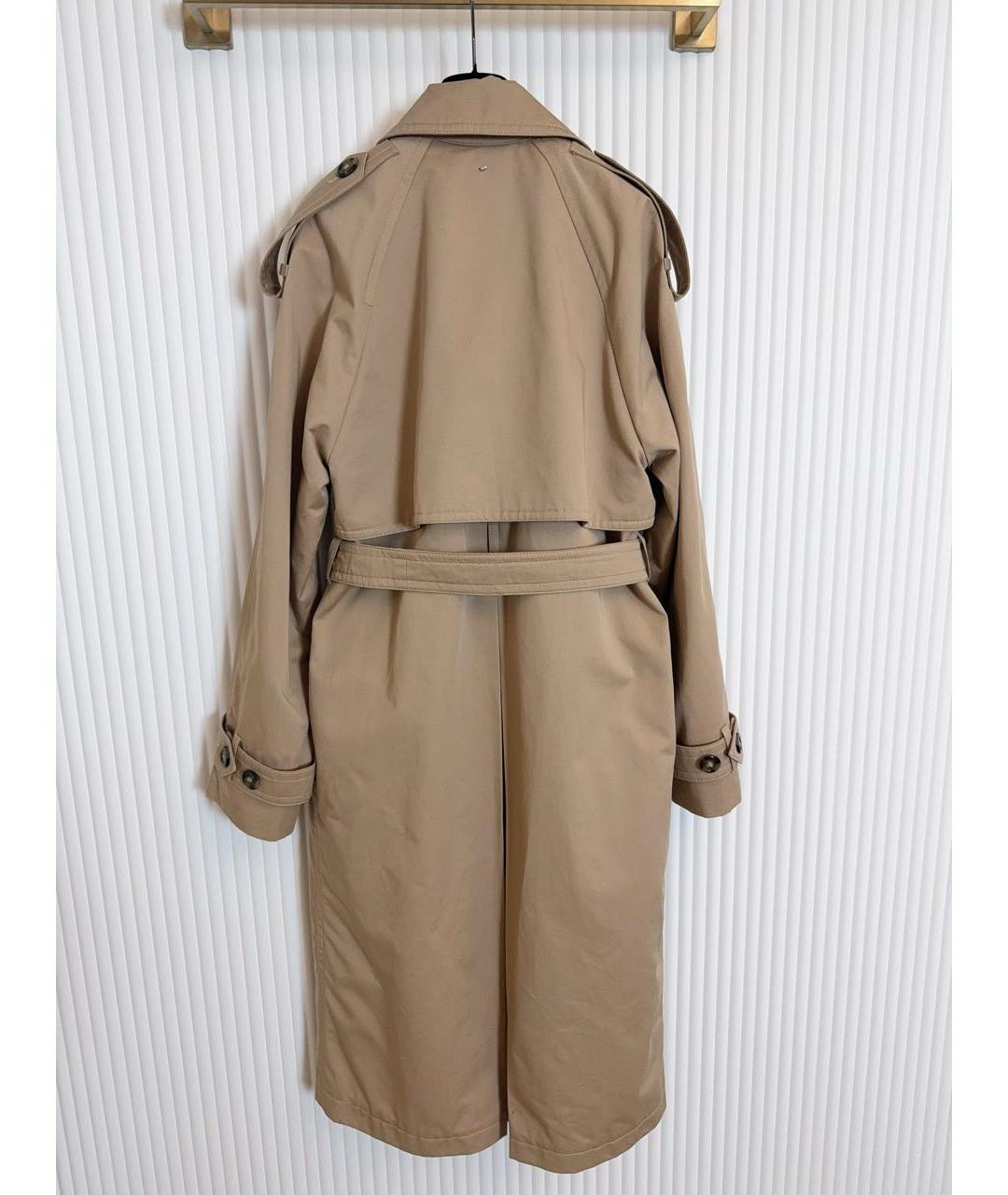 SPORTMAX Бежевый хлопковый тренч/плащ, фото 2