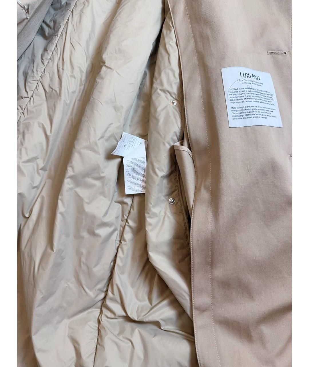 SPORTMAX Бежевый хлопковый тренч/плащ, фото 4