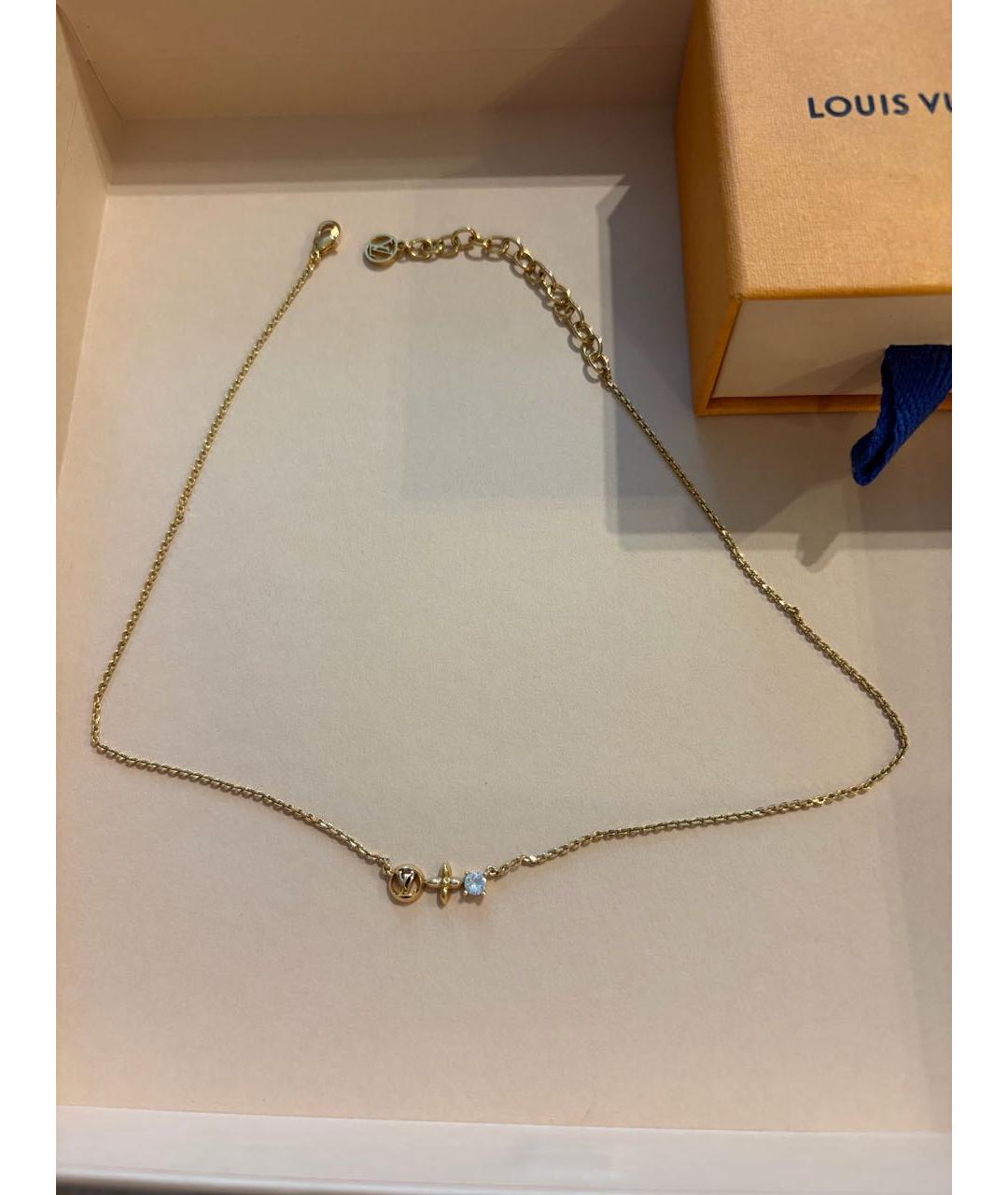LOUIS VUITTON Золотое металлическое колье, фото 3