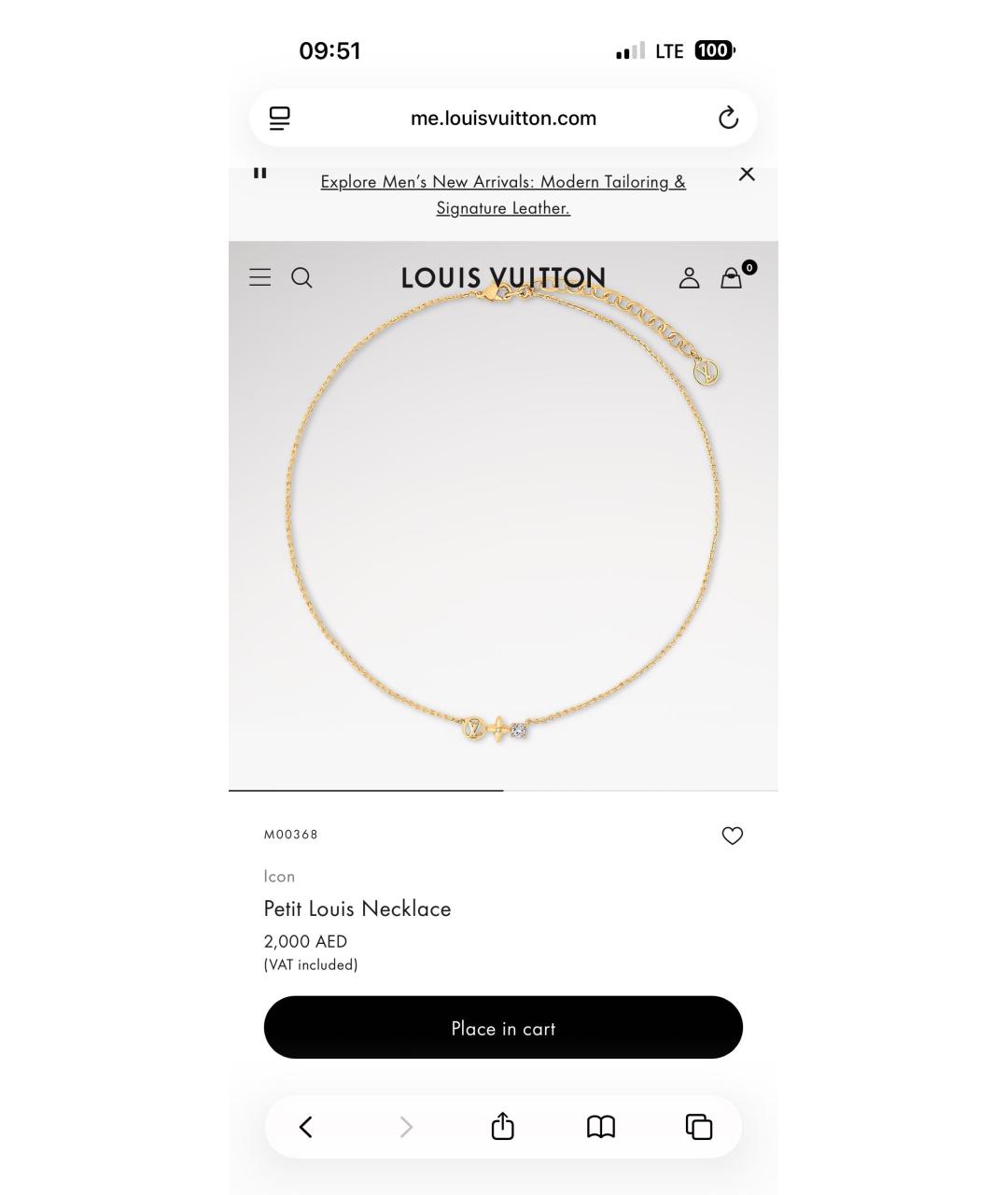 LOUIS VUITTON Золотое металлическое колье, фото 5