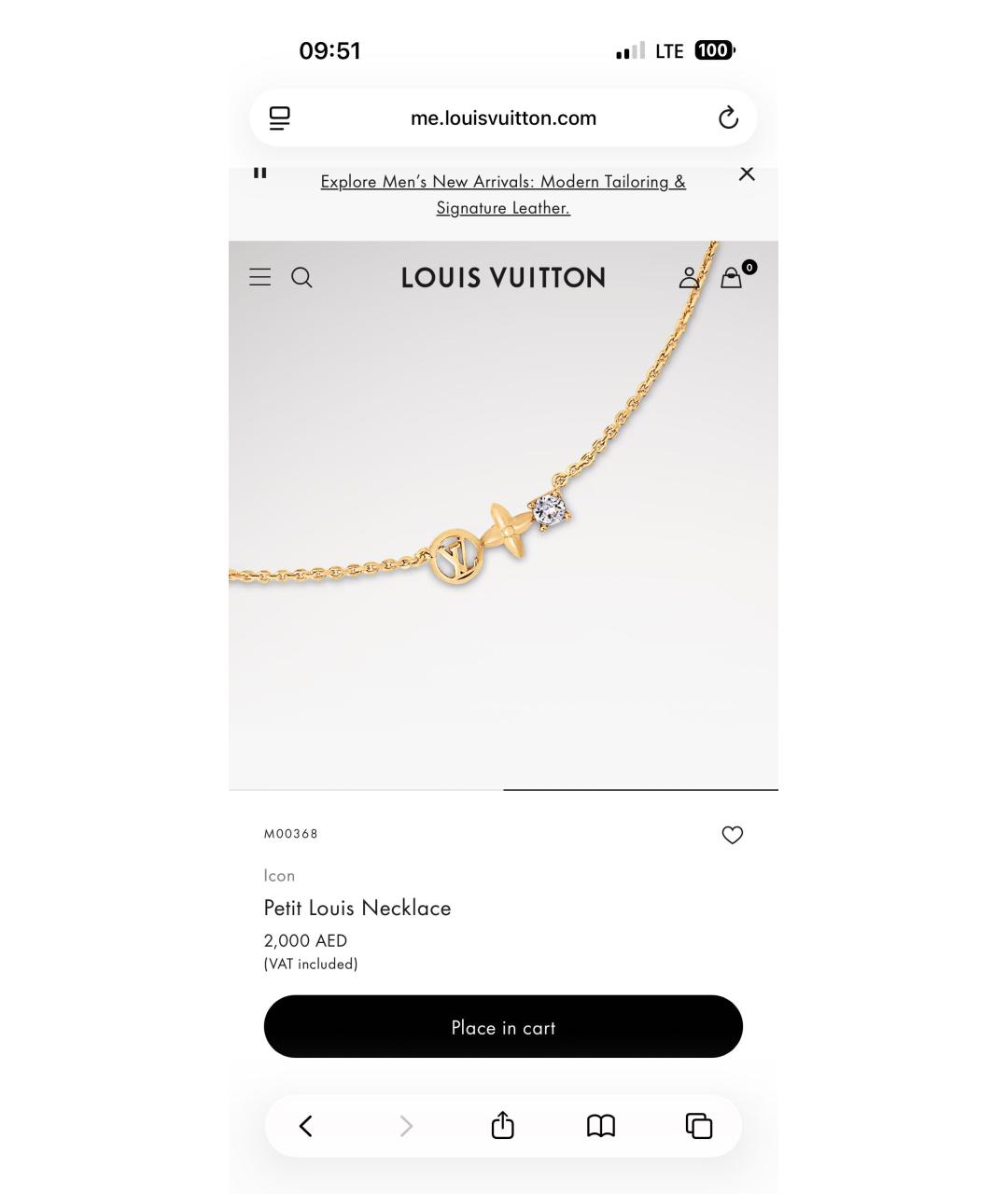 LOUIS VUITTON Золотое металлическое колье, фото 2