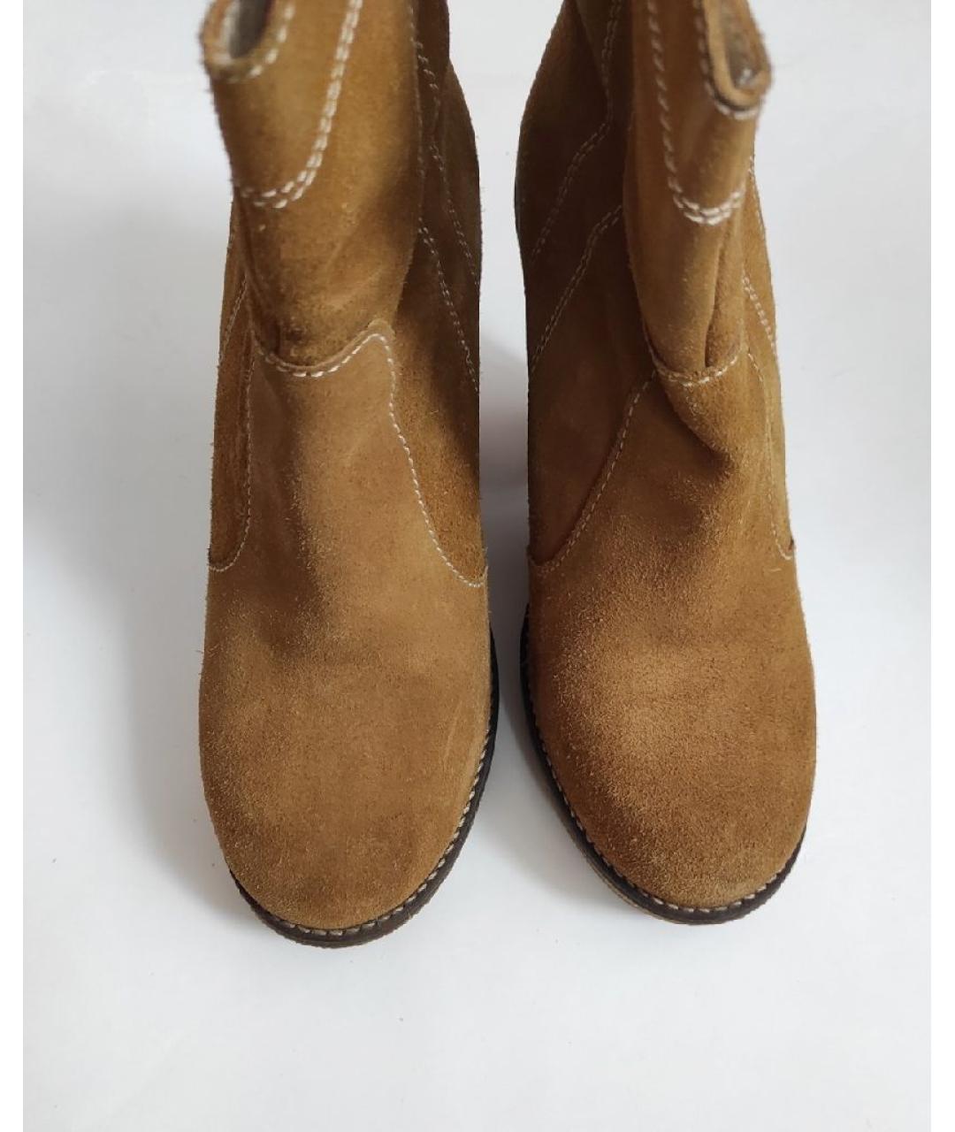 GANNI Коричневые замшевые полусапоги, фото 2