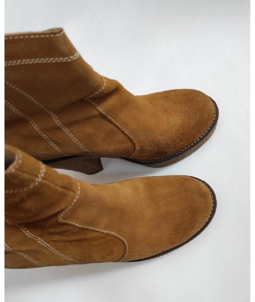 GANNI Коричневые замшевые полусапоги, фото 3