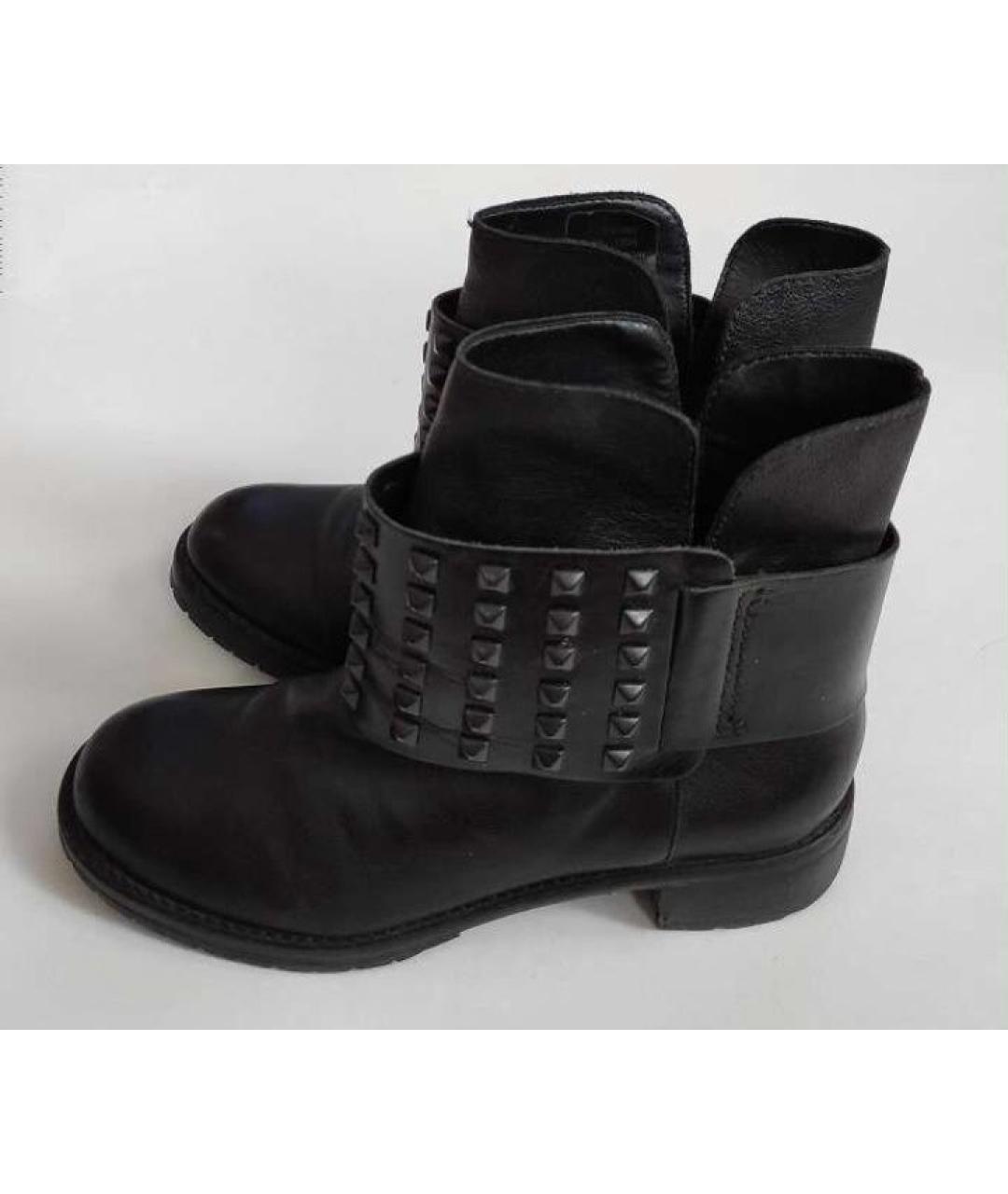 DKNY Черные кожаные полусапоги, фото 3