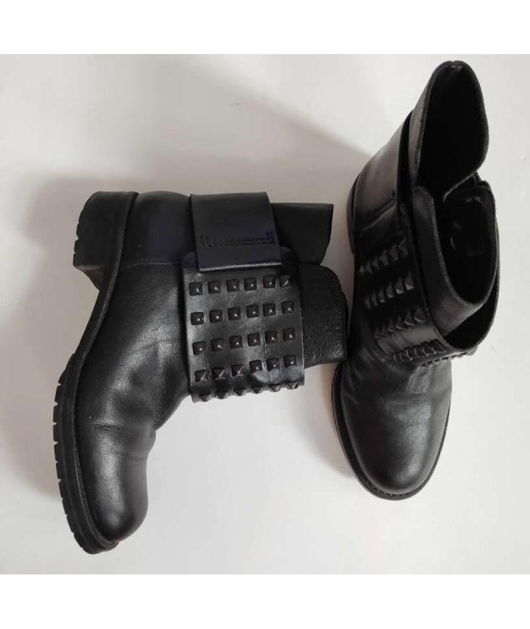 DKNY Черные кожаные полусапоги, фото 6