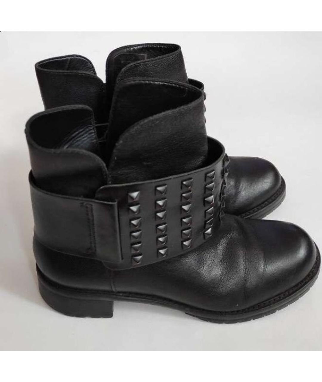 DKNY Черные кожаные полусапоги, фото 7