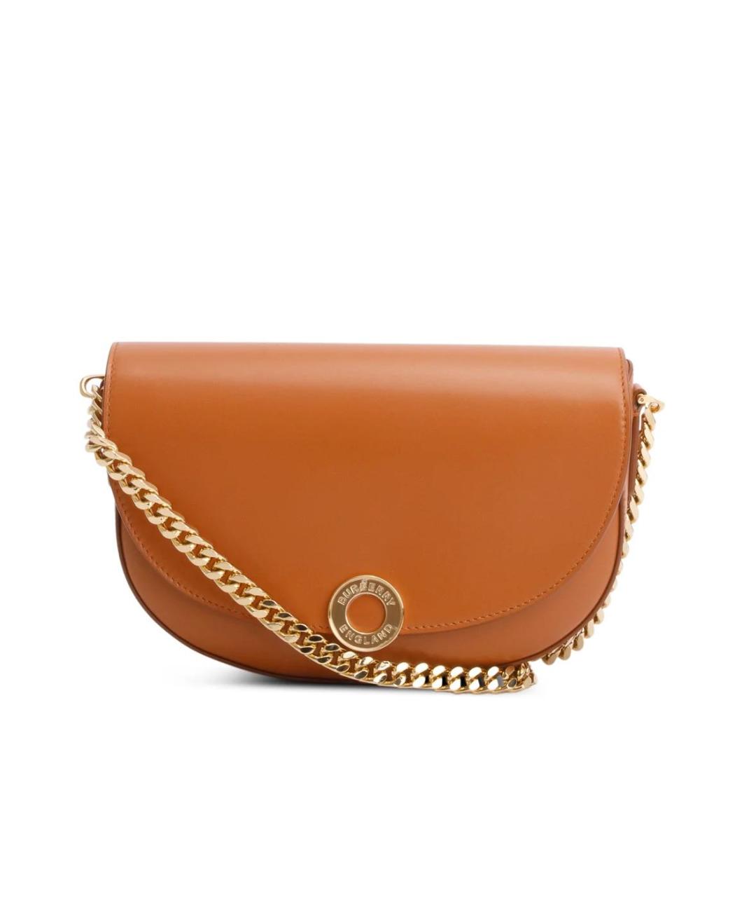 BURBERRY Коричневая кожаная сумка через плечо, фото 5