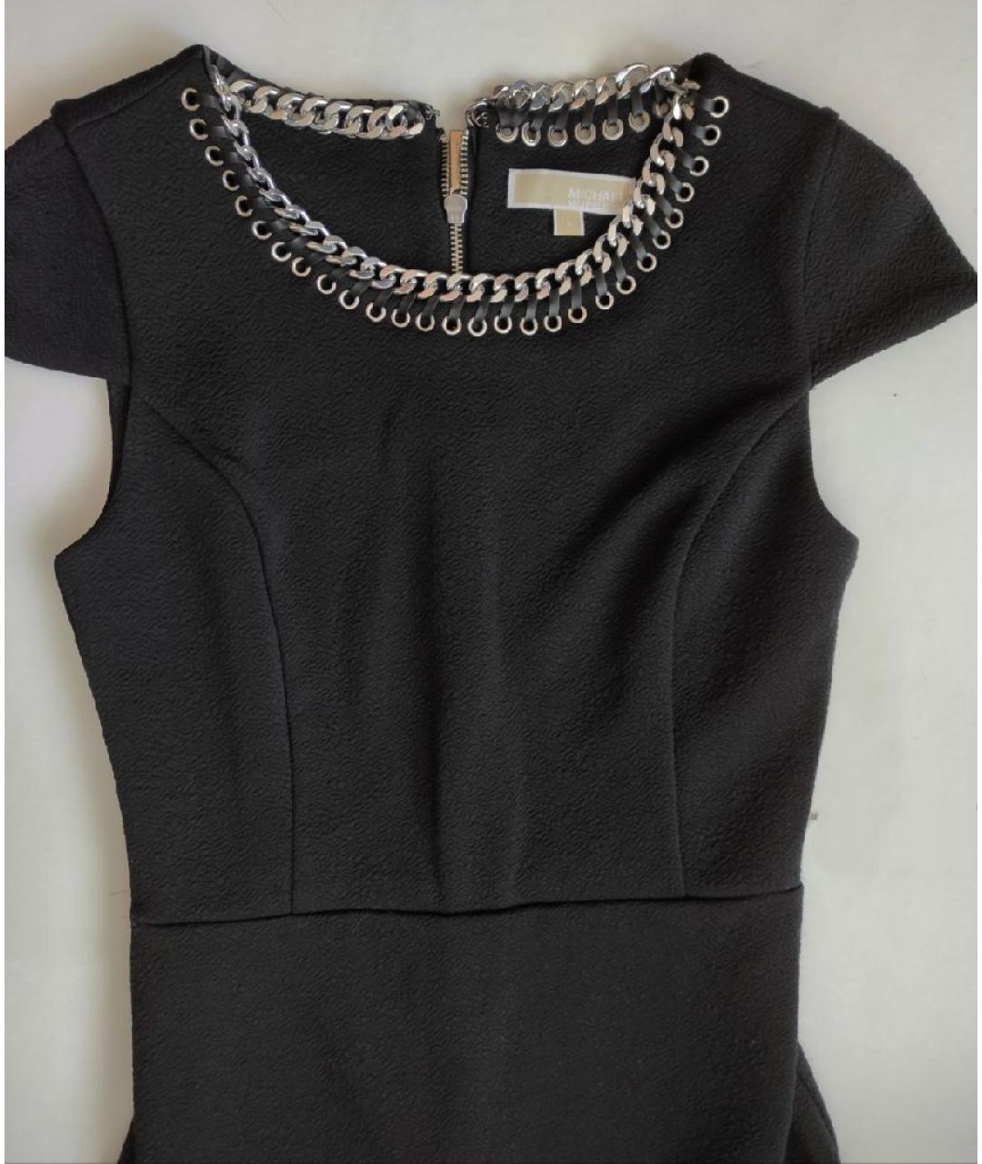 MICHAEL KORS Черное полиэстеровое повседневное платье, фото 6