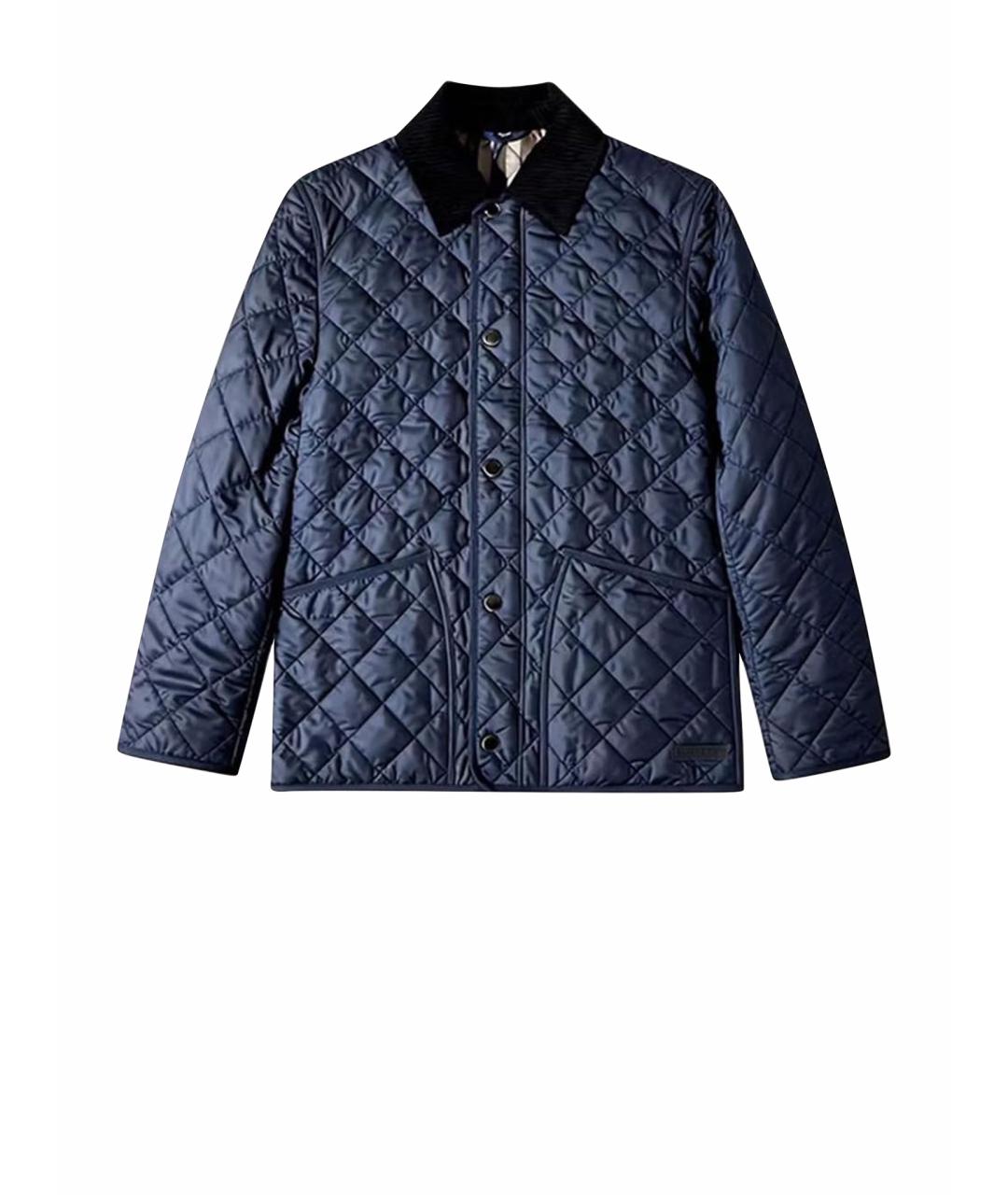 BURBERRY Темно-синяя полиамидовая куртка, фото 1