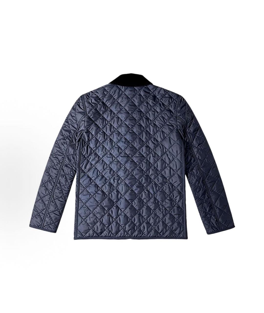BURBERRY Темно-синяя полиамидовая куртка, фото 2