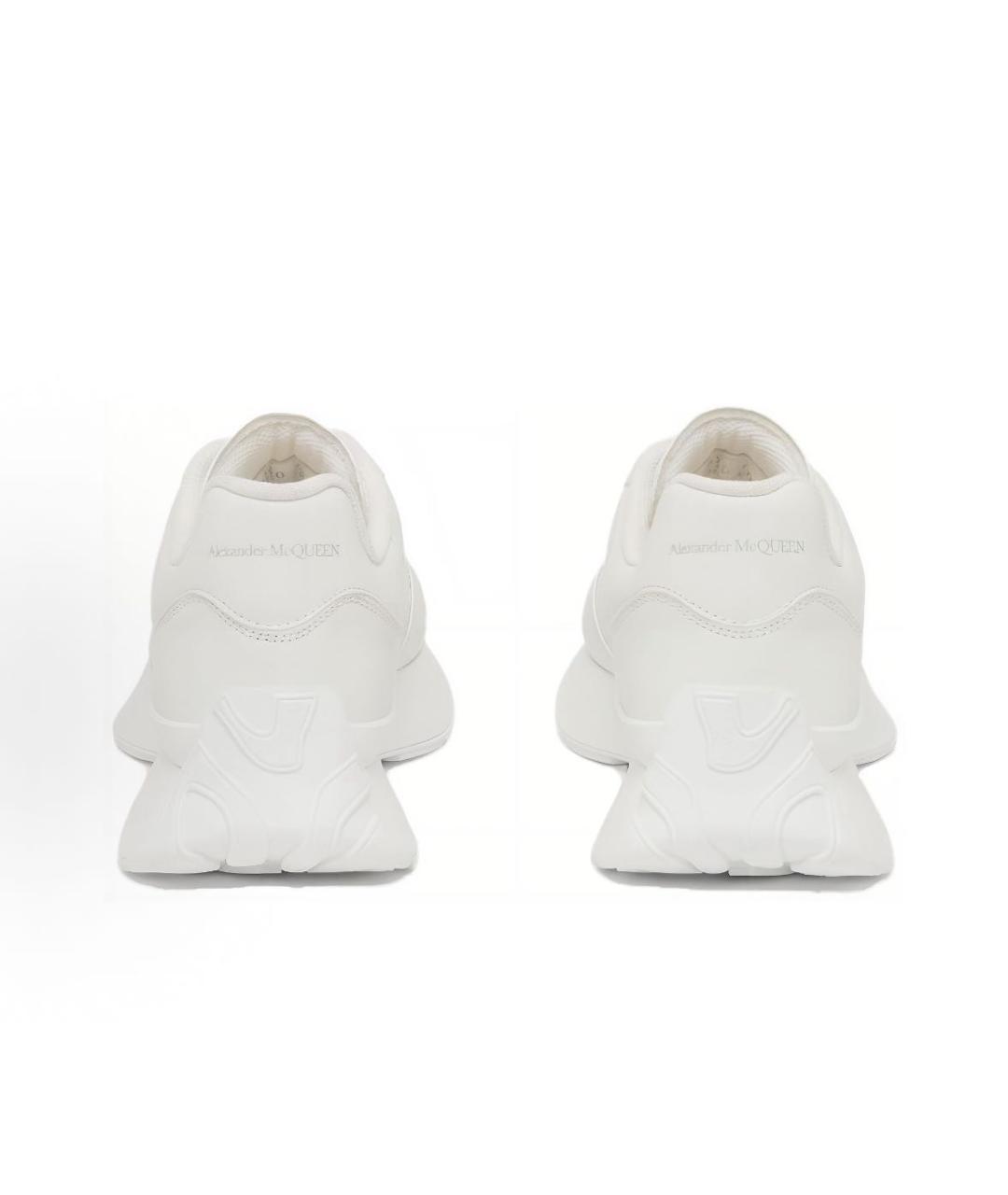 ALEXANDER MCQUEEN Бежевые кожаные низкие кроссовки / кеды, фото 4