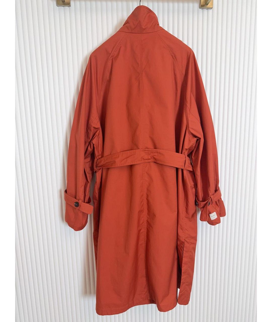 MAX MARA Оранжевый хлопковый тренч/плащ, фото 2