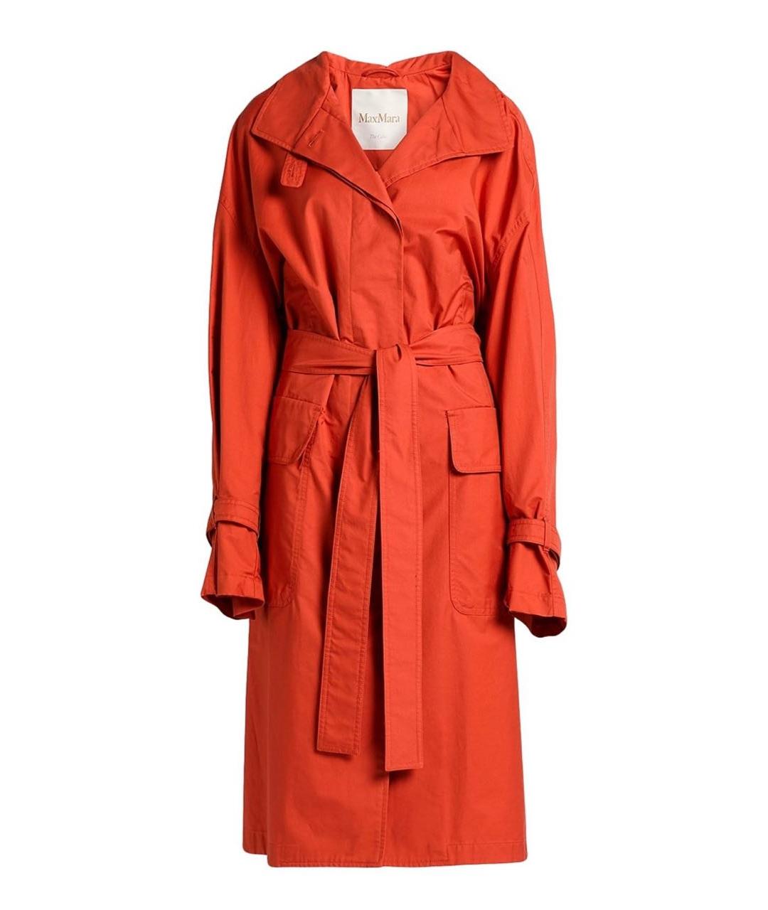 MAX MARA Оранжевый хлопковый тренч/плащ, фото 9