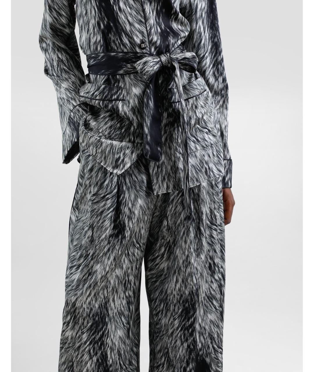 DOLCE&GABBANA Мульти шелковый костюм с брюками, фото 6