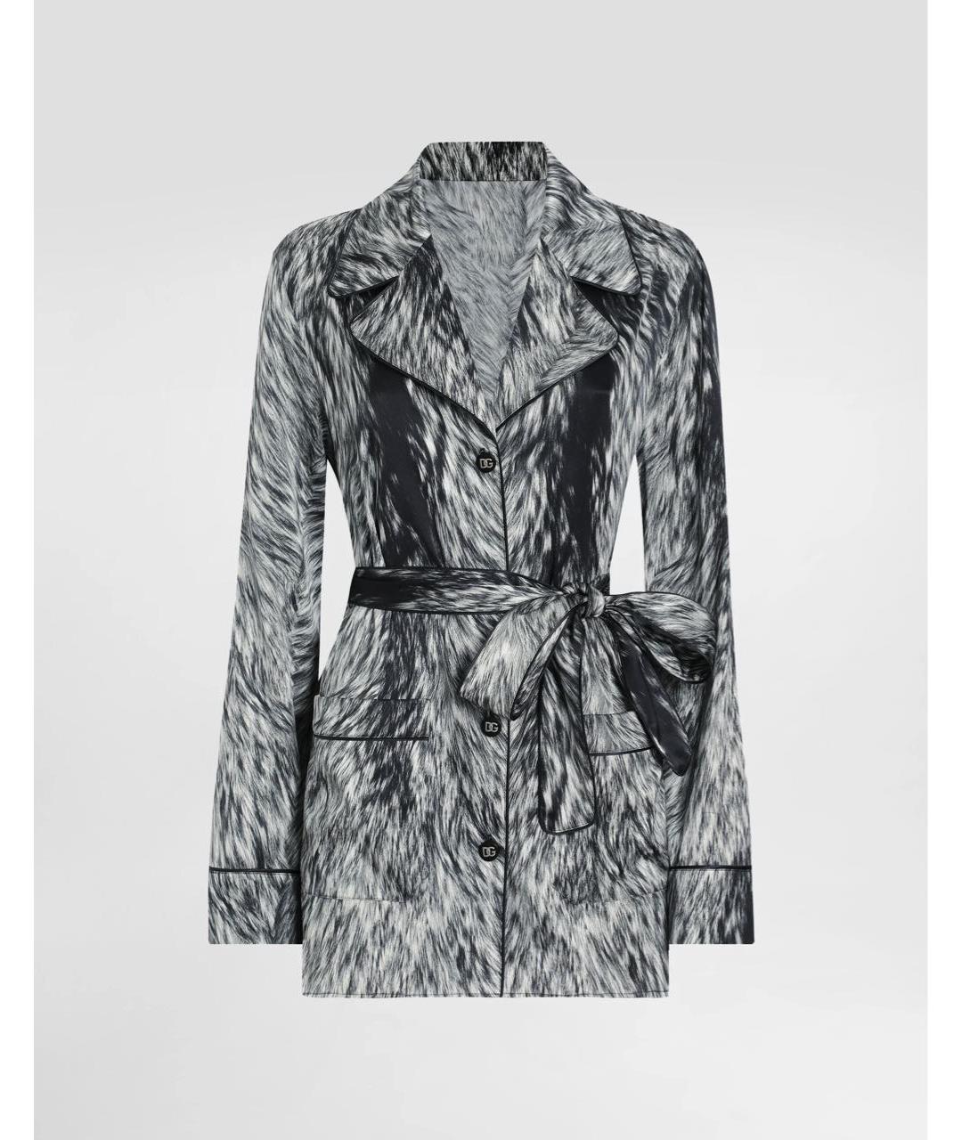 DOLCE&GABBANA Мульти шелковый костюм с брюками, фото 7