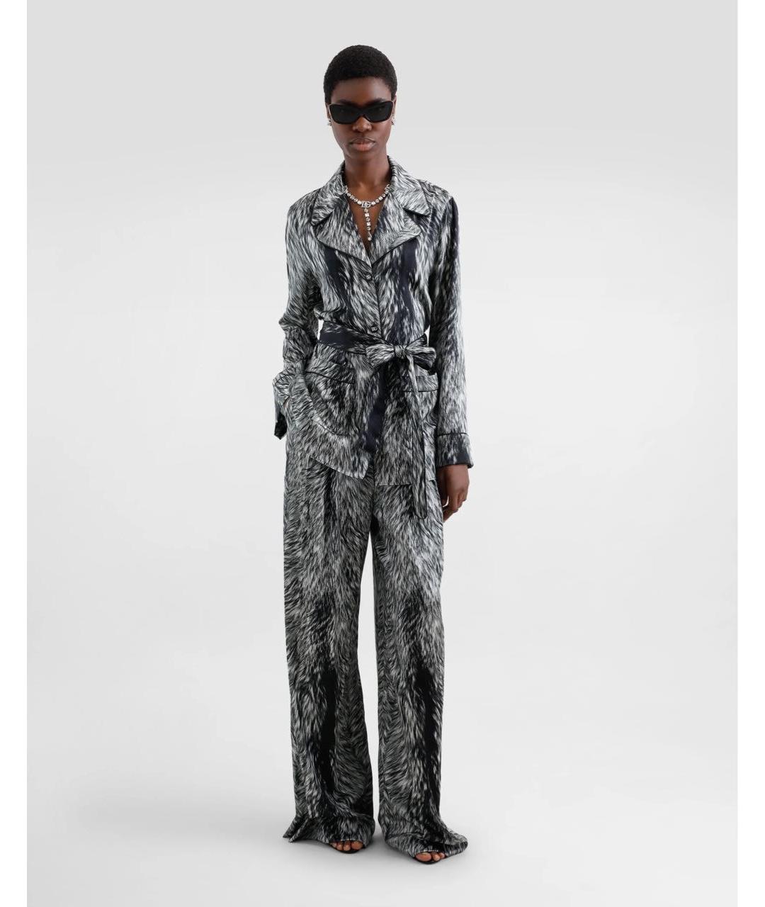 DOLCE&GABBANA Мульти шелковый костюм с брюками, фото 2