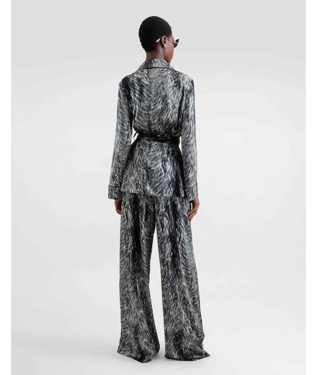 DOLCE&GABBANA Мульти шелковый костюм с брюками, фото 4